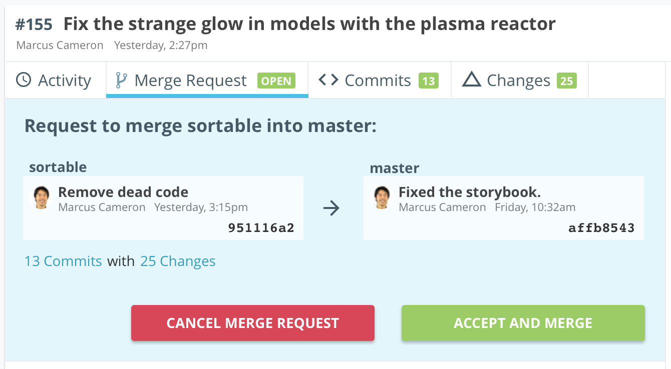 The Unfuddle Blog: Git Merge Requests in Unfuddle TEN 2016 12 20