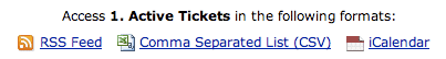RSS, CSV, iCal and more!